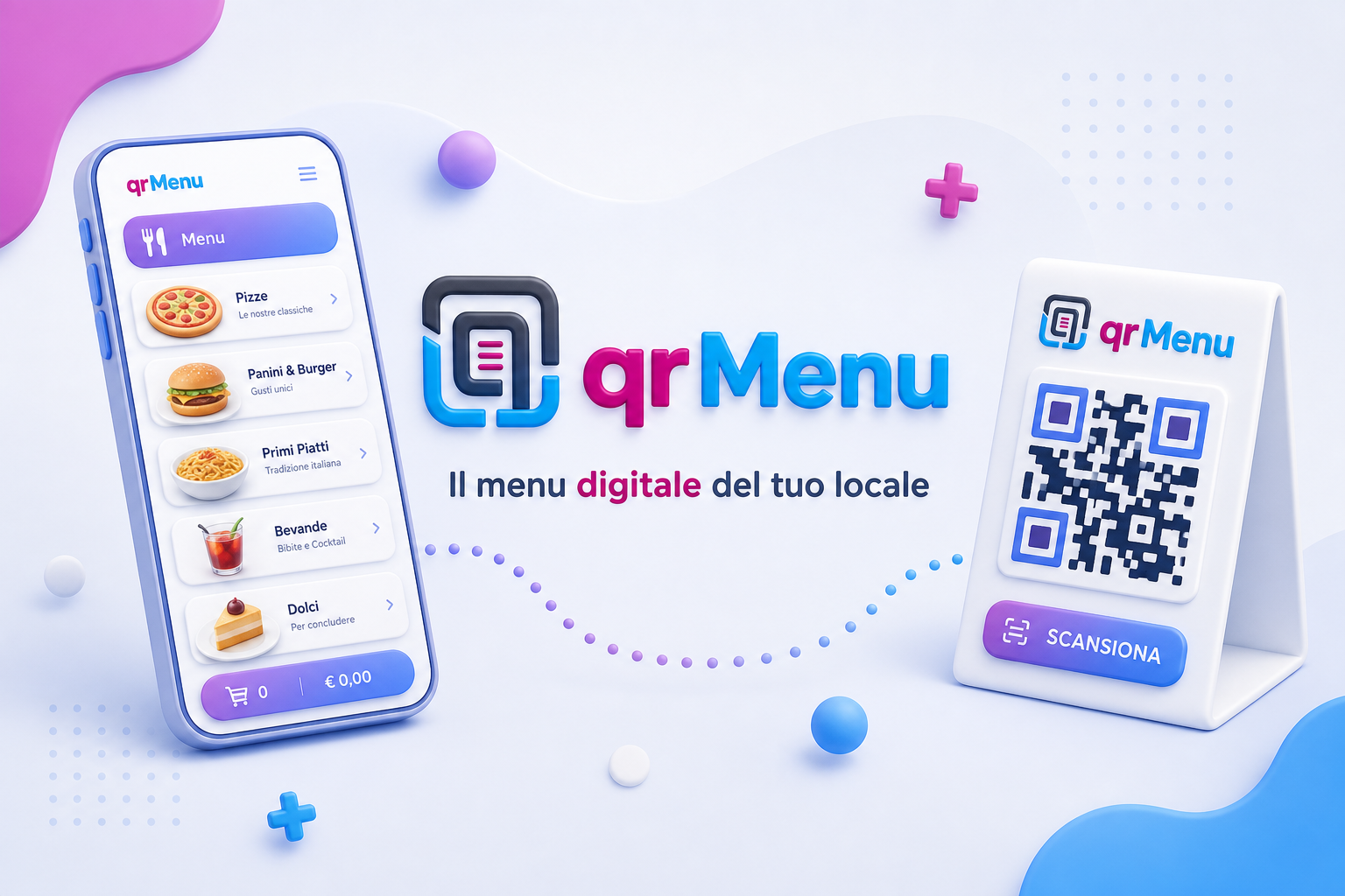 Menu digitale QR consultabile da smartphone